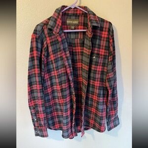 Outdoor Casuals Red/Gray Long Sleeve Flannel L